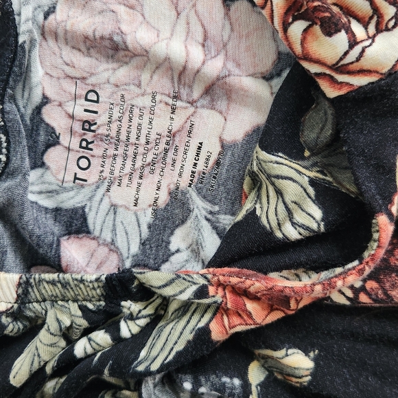 Torrid Black Floral Dress - Picture 2 of 2